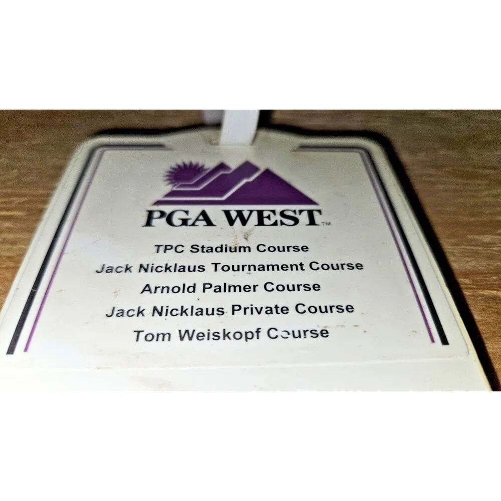 VTG 1997 PGA WEST Golf Bag Tag Arnold Palmer Jack Nicklaus Course CALIFORNIA